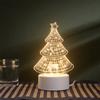 Presente Criativo Luz Noturna 3D para Atividades de Feriado Infantil, Luz Noturna Pequena USB de Natal com Logo Impresso em LED