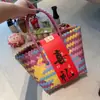 2025 Nova Cesta de Bolsa de Palha Tecida Cesta de Embalagem para Presente de Feriado Bolsa de Presente Acompanhante da Lua Cheia Presente para Inauguração de Casa Celebração de Aniversário