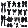 Alfinete de Gravata Borboleta Preto de Alto Padrão Estilo Francês, Presilha de Cabelo Estilo Chanel, Acessório de Cabelo DIY, Acessório de Decoração para Broche de Peito, Laço