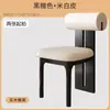 Silla de comedor de madera maciza para uso doméstico, silla de restaurante vintage con respaldo, mesa y silla de comedor de alta gama estilo francés, silla de hipopótamo de diseñador