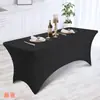Capa de mesa elástica lisa para mesa retangular, cobertura total, para casamentos, banquetes e eventos, comércio exterior transfronteiriço da Amazon, atacado do fabricante