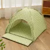 Tenda para Pet, Tapete Gelado para Gato, Casa de Cachorro Semicerrada de Verão, Tenda Confortável para Gato, Casa de Gato Impermeável Removível, Suprimentos para Pet