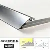 Canaleta de luz inclinada con forma de arco tan fina como el ala de una cigarra techo suspendido canaleta de luz reflectante techo con patrón sinuoso perfil de aluminio de techo luz lineal para lavado de paredes