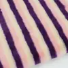 Suministro Directo de Fábrica de Piel de Conejo Rayada de Colores Tela de Terciopelo Estampada de Colores Rayas Piel de Conejo Mediana Material para Zapatos Juguete Tela para el Hogar
