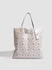 Bolso de hombro tote para mujer, estilo coreano y japonés, nuevo para primavera, patrón de rombos geométricos, versátil, gran capacidad, moderno y a la moda