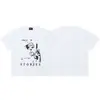 ERD Melancolia Rica Segunda Geração Estilo Americano High Street Estampa de Figura Verão Retrô Camiseta Casual Solta de Manga Curta Masculina e Feminina