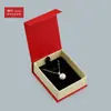 Caja de Joyería 20C Estampado en Caliente Patrón de Diamante Imán Frontal Caja de Regalo Caja de Empaque Caja de Almacenamiento Se Puede Personalizar con Logo