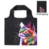 Nueva Bolsa de Compras Plegable Transfronteriza Bolsa de Almacenamiento Museo Pintura al Óleo Impermeable Bolsa de Almacenamiento de Hombro Bolsa Tote para Compras de Abarrotes