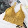 Ropa interior cómoda para mujer sin aros de acero, espalda hermosa, simple, natural, elástica, suave, transpirable, sujetador de encaje sexy