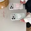 Estrellas con patrón de diamantes adecuadas para soporte en forma de corazón Apple 17PRO funda para teléfono iPhone18promax 15p simple 16