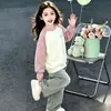 Sudadera con forro polar para niña, nueva y elegante, de moda, corte holgado, cuello redondo, para niños mayores, otoño/invierno 2026