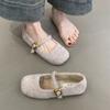 Zapatos Mary Jane de una correa poco profundos estilo retro nuevos 2026 para mujer, Zapatos de noche elegantes estilo francés para invierno, de punta cuadrada, poco profundos, de suela blanda