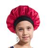 Amazon Venta Caliente Transfronteriza Gorro de Noche Satinado para Niños Europeo y Americano Gorro Redondo Pequeño Elástico de Seda Simulada Gorro para el Cuidado del Cabello de Bebé
