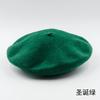 Chapéu boina de lã da moda de Jiangsu, chapéu de pintor, chapéu de lã tipo botão, chapéu de esboço, chapéu casual feminino estilo Mori