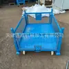 Jaula de Almacenamiento Marco de Jaula de Hierro con Ruedas Carro Plegable de Plataforma Plana Jaula Apilable Caja de Volteo Caja de Material de Almacenamiento Metálico de Alta Resistencia