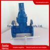 Válvula de ferro dúctil frontal com flange de travamento válvula de gaveta de vedação macia Z45X-16Q válvula de travamento de chave triangular