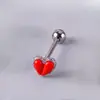 Piercing de Língua Europeu e Americano Transfronteiriço de Aço Inoxidável Morango Coração Bolo Unha de Língua Argola de Língua Argola de Língua de Acrílico