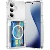 Capa para Celular Samsung Compatível com Amazon Porta-Cartões Multifuncional 2 em 1 Coreana Transparente Porta-Cartões Capa de Celular s26u