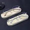 Gafas poligonales retro 0039 en color burdeos para mujer, estilo de negocios, titanio puro, montura de gafas ultraligera, gafas Dachengxiang