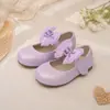 Zapatos Mary Jane de Malla con Lazo de Pedrería para Niñas Zapatos para Niños de Fiesta y Actuación de Dama de Flor Velcro Zapatos Planos de Princesa