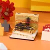Atracción Turística de Nanjing Regalos Conmemorativos Culturales y Creativos, Adornos Creativos de Escultura de Papel, Decoraciones de Oficina, Bloc de Notas Estéreo 3D