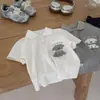 Nueva camiseta polo de verano con cuello, estilo caricatura, linda y 3D de cachorro para niños y niñas, ropa infantil