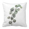 Estilo Ins Pintura Simple Serie de Hojas Verdes Tropicales Núcleo de Piel de Durazno Encriptado Sin Relleno Funda de Almohada Fuente Transfronteriza T183