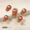 H211 Nuevo Dibujo Animado Resina Arte de Uñas Joyería al por Mayor Rojo de Internet Uñas Postizas Adorable Cúpula Domei Taladro de Uñas Diy Decoración