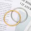 Pulsera de Anillo Liso Sólido Esmerilado Oro Arena Retro de Acero de Titanio de Venta Caliente Transfronteriza para Mujer Joyería de Alta Gama de Oro de 18K que No se Desvanece