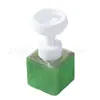 Garrafa Vazia Quadrada Portátil com Cravejamento de Diamantes Transfronteiriça, Garrafa de Pressão Recarregável Floral de Luxo Leve para Shampoo, Gel de Banho e Loção para as Mãos