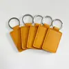 Llavero de PU Transfronterizo, Personalizado, Moderno, Llavero Rectangular Sencillo, Accesorio Multifuncional para Bolsos y Coches, Característica Anti-Pérdida