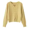 Suéter Básico de Punto Hueco Pequeño de Cuello Redondo Estilo Coreano Otoño e Invierno Nuevo Todo Fósforo Elegante Interior Holgado