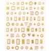 Adesivos de Manicure Estilo Ins Dourado e Prata Laser Hot Stamping Estrela e Lua Adesivos para Unhas Decalques Autocolantes 3D para Unhas Não Transferíveis