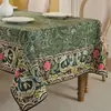 Toalha de Mesa Estampada Estilo Europeu e Americano, Toalha de Mesa com Estampa Paisley, Capa para Armário Doméstico, Algodão e Linho Festivo com Toque de Luxo