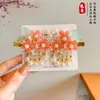 Horquilla floral estilo antiguo para niños, horquilla de princesa tradicional, horquilla con borla estilo chino para niñas pequeñas, accesorio para el cabello Hanfu para niñas