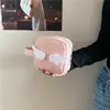 Mini bolsa de armazenamento estilo coreano com asas e estrelas fofas, bolsa de tecido pequena simples e portátil, bolsa de maquiagem moderna para meninas