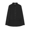 Moda europea y americana transfronteriza Bestseller de AliExpress: blazer retro casual elegante con cuello mao y cinturón
