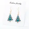 Brincos Europeus e Americanos de Venda Quente Transfronteiriça Brincos da Série de Natal Moda Simples Desenho Animado do Papai Noel Ganchos de Orelha Pingentes de Orelha Atacado