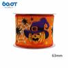 Cinta de Halloween con 6.3cm Cinta con Borde de Alambre Guirnalda de Cinta Lazo Cinta de Tela de Lino Imitación Decoración de Halloween