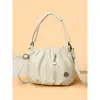 Bolsa Feminina 2025 Nova Moda Estilo Coreano Bolsa Concha para Mães de Meia-Idade, Bolsa de Mão Versátil, Bolsa de Ombro Simples, Bolsa Transversal