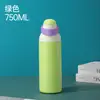 Taza térmica aislada de acero inoxidable 304 para dopamina, 750 ml, botella de agua para deportes al aire libre con tapa abatible, venta al por mayor de fábrica