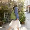 Bolso Tote Tejido de Primavera Nuevo para Mujer, Gran Capacidad, Bolso de Hombro Versátil para el Trabajo, Bolso Tote Casual Estilo Coreano