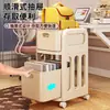 Estante de armazenamento para mochila, armário de gavetas multi-camadas doméstico com rodinhas para debaixo da mesa para livros, lanches, estante de armazenamento, carrinho de cozinha móvel