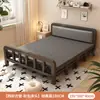 Cama Dobrável Cama de Casal 1,5m Doméstica Simples Reforçada Cama de Solteiro Dormitório de Adultos Aluguel Portátil Placa Dura Cama de Ferro