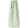 Calça Masculina Longa de Seda Gelada de Verão, Estilo Hong Kong Casual Esportiva Solta de Nylon de Secagem Rápida, Modelos de Segunda Geração para Primavera e Outono Masculinos