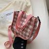 Bolsa de Mão de Lona Tendência Portátil para Mulheres, Nova Moda Coreana Estilo Ins Verão 2026 Bolsa de Ombro Transversal