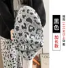 Pantalones de Estilo Coreano Perezosos de Cintura Alta Forrados de Felpa con Estampado de Leopardo, Pantalones Casuales de Punto Suaves y Esponjosos con Corte Holgado y Caída y Diseño Recto Adelgazante
