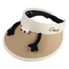 Sombrero estilo Chanel para niños, bonito sombrero de verano para niñas, con protector solar, sombrero de sombrilla con parte superior vacía, sombrero de sol de dibujos animados para bebés.