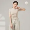 Traje de Prática Manga Longa Ombro Único Slim-Fit para Dança Clássica, Dança Moderna e Dança Chinesa