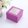 Caja de embalaje transparente para pastel con ventana transfronteriza, caja de embalaje para postre West Point, color sólido, encaje pequeño, tarta de huevo, caja Ma Fen al por mayor
